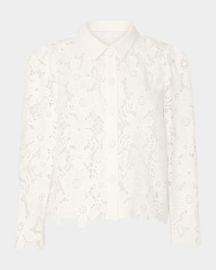 June Roja Floral Lace Top at Neiman Marcus